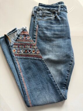 Driftwood Jackie Embroidered Jeans Size 27